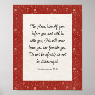 Affiche Image du verset biblique Deutéronome 31:8