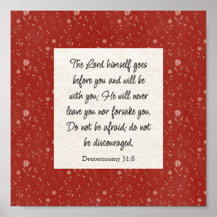 Affiche Image du verset biblique Deutéronome 31:8