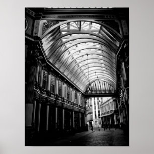 Affiche Image en noir et blanc de Leadenhall Market Londre