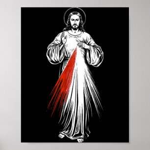 Affiche Image sacrée de la miséricorde divine Jésus foi ca