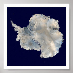 Affiche Image satellite de l'Antarctique