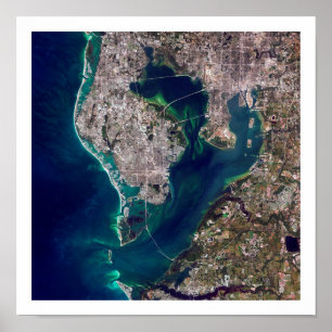 Affiche Image satellite de Tampa Bay