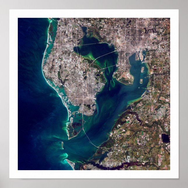 Affiche Image satellite de Tampa Bay (Devant)