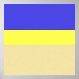 Affiche image trois couleurs