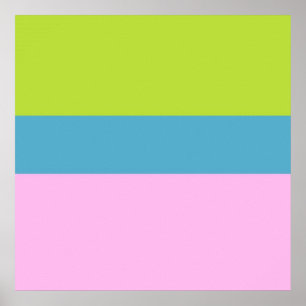 Affiche image trois couleurs art