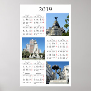 Affiche Images du calendrier Madrid 2019
