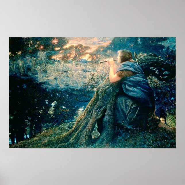 Affiche "Imaginaire à Twilight" par Edward Robert Hughes (Devant)