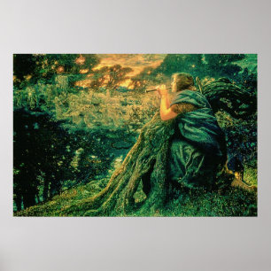 Affiche "Imaginaire à Twilight" par Edward Robert Hughes