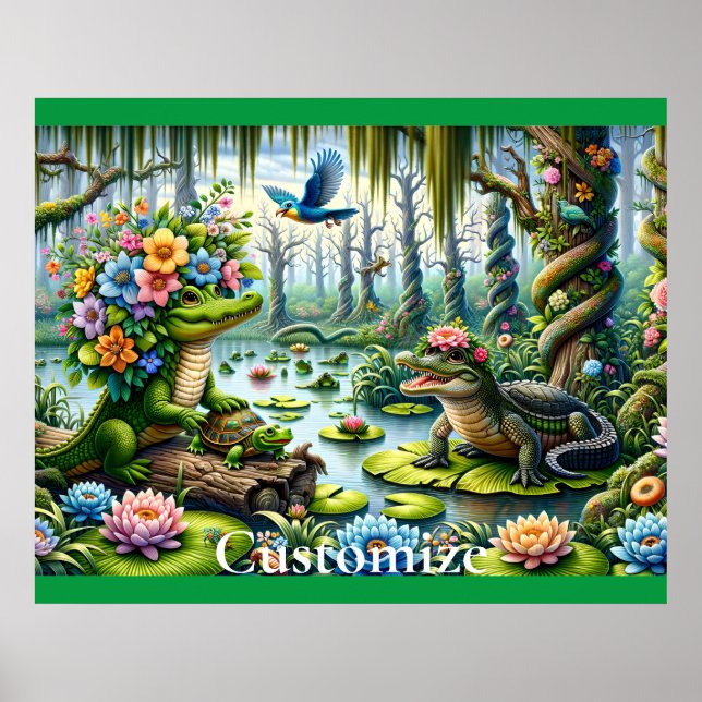 Affiche Imaginaire alligator marécage Thunder_Cove (Devant)