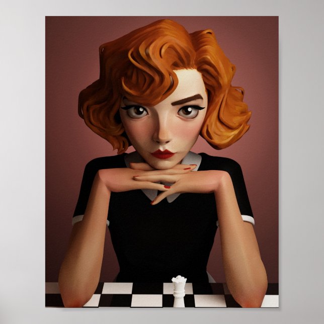 Affiche Imaginaire Anime Art jeu d'échecs (Devant)