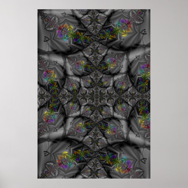 Affiche Imaginaire | Arc-en-ciel Fractal Art (Devant)