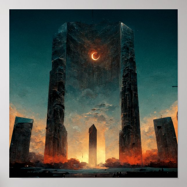 Affiche Imaginaire Black Gate Sci-Fi Art (Devant)