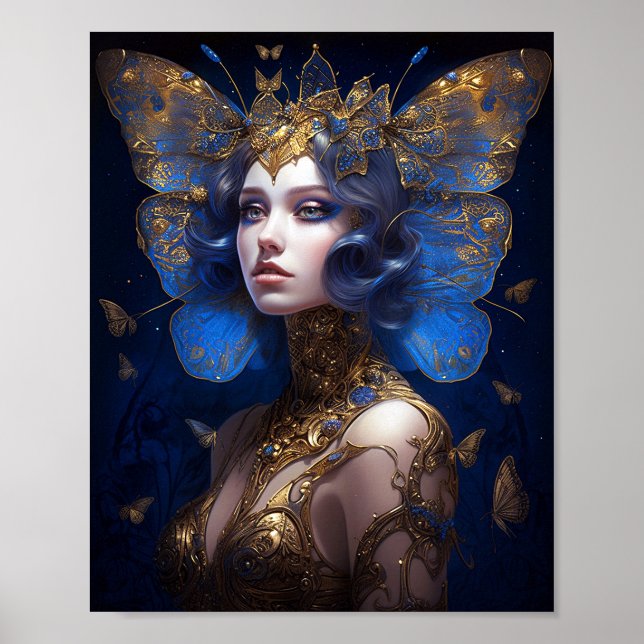 Affiche Imaginaire Blue Gold Fairy (Devant)
