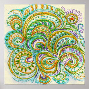 Affiche Imaginaire d'art populaire