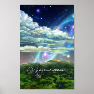 Affiche Imaginaire de galaxie étoilée