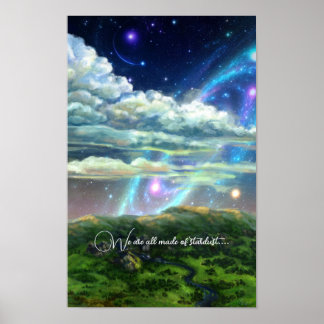 Affiche Imaginaire de galaxie étoilée