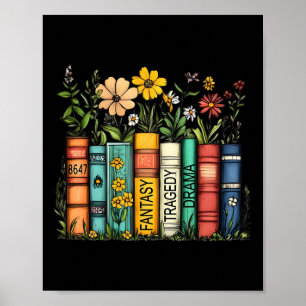 Affiche Imaginaire Drama Tragédie Livre Floral Subtle Anti