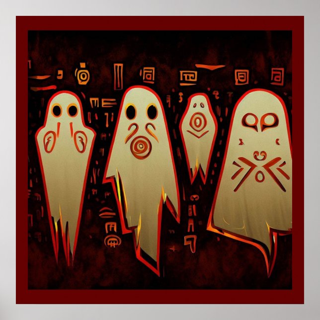 Affiche Imaginaire Égypte fantômes Halloween 1 (Devant)
