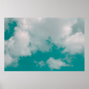 Affiche Imaginaire et vintage nuage dynamique et ciel avec