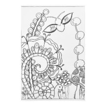 Imaginaire, fleur Poche de coloration 16" x24"