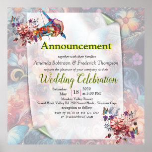 Affiche Imaginaire Fleurs express la joie de la nature.