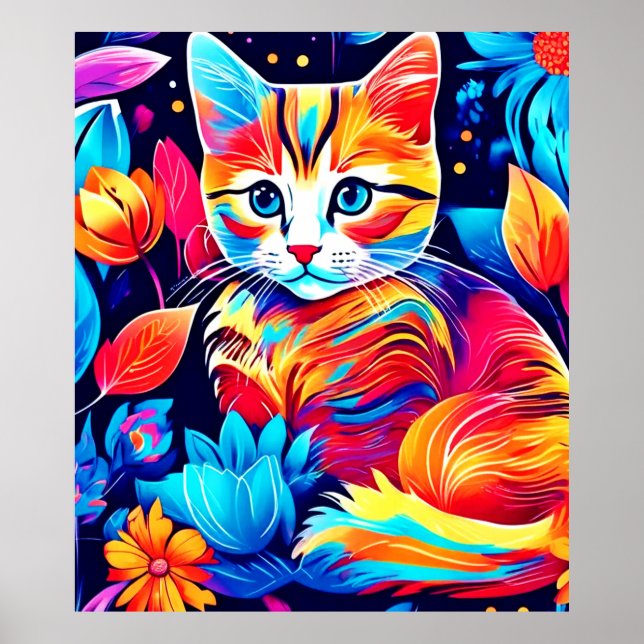 Affiche Imaginaire floral Feline (Devant)