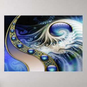 Affiche imaginaire fractal Abstrait