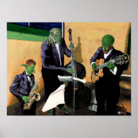 Imaginaire Jazz Musiciens Musique Mur Art