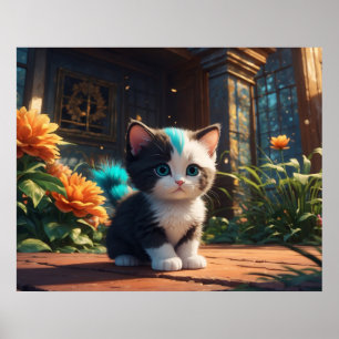 Affiche *~* Imaginaire Kitty Chat 5:4 Feline Kitten