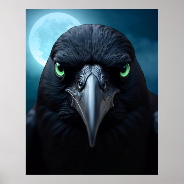 Affiche Imaginaire Lune Corvid Raven (Devant)