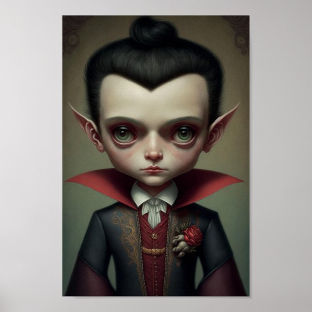 Affiche Imaginaire mignon petit vampire garçon (Devant)