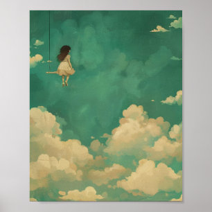 Affiche imaginaire nuages dans le ciel rêveur art imprimer