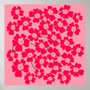 Affiche Imaginaire rose magenta puissance