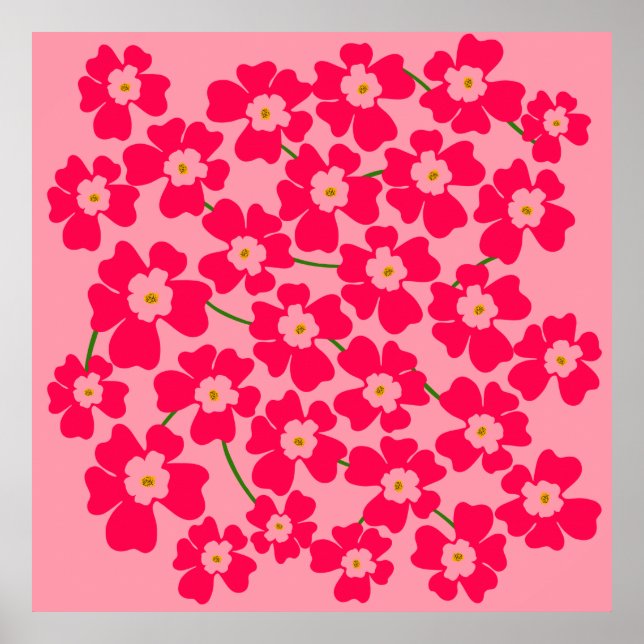 Affiche Imaginaire rose magenta puissance (Devant)