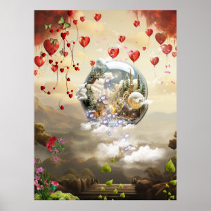 Affiche Imaginaire royaumes de paysages magiques