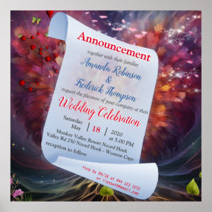 Affiche Imaginaire royaumes de paysages magiques