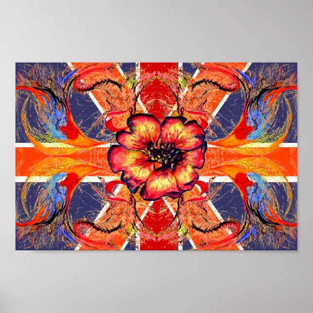 Affiche Imaginaire Union Jack élégant de Britannia (Devant)