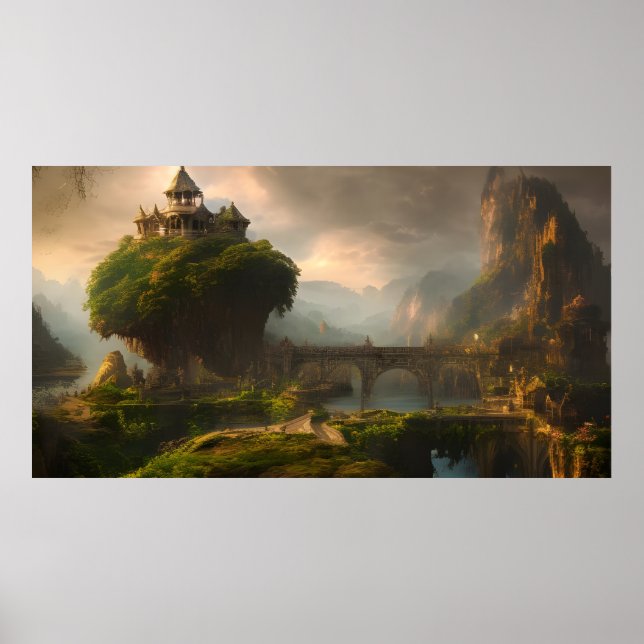 Affiche Imaginaire vacances d'été dans une station avec un (Devant)