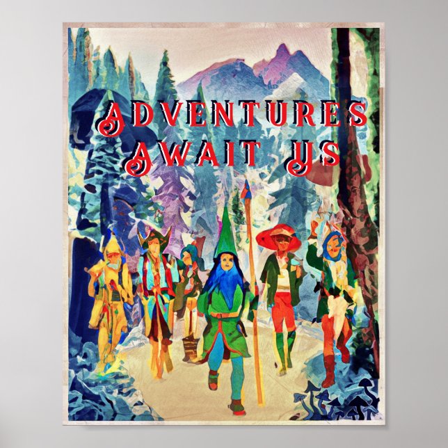 Affiche Imaginaires amis en marche, ajoutez votre texte Po (Devant)