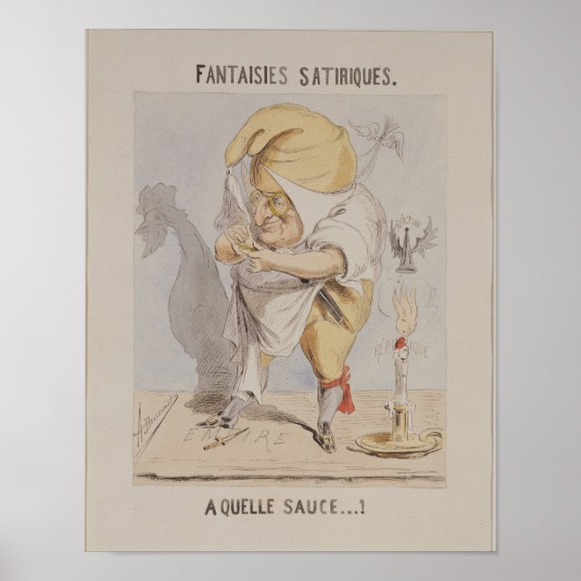 Affiche Imaginaires satiriques, caricature d'Adolphe (Devant)