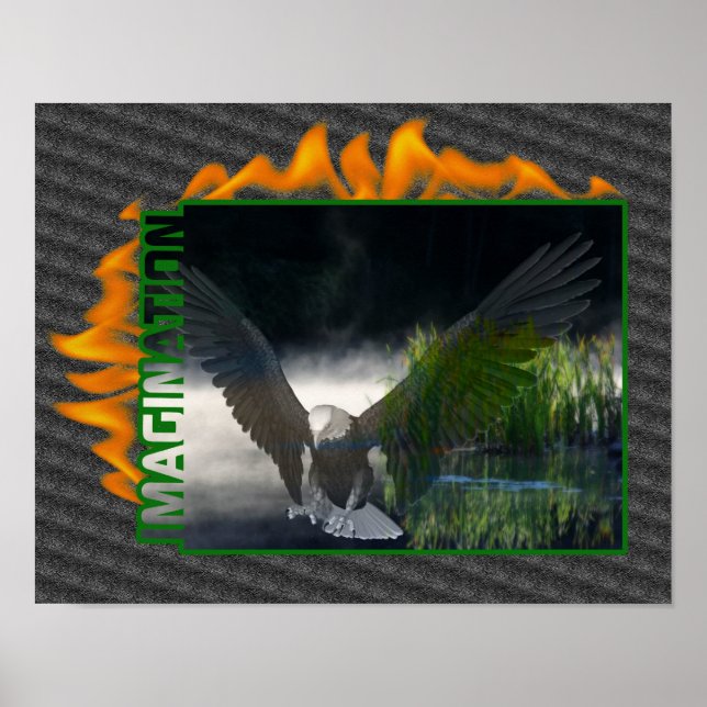 Affiche Imagination Imaginaire aigle Inspiration (Devant)