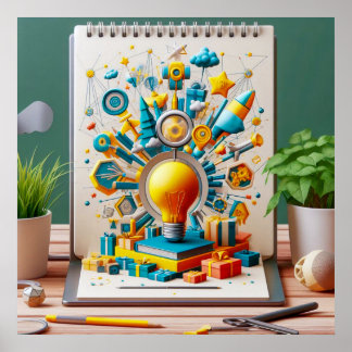 Affiche Imagination lumineuse : Carnet de brillance