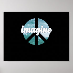 Affiche Imagine Peace Support Earth World Peace Day Lover