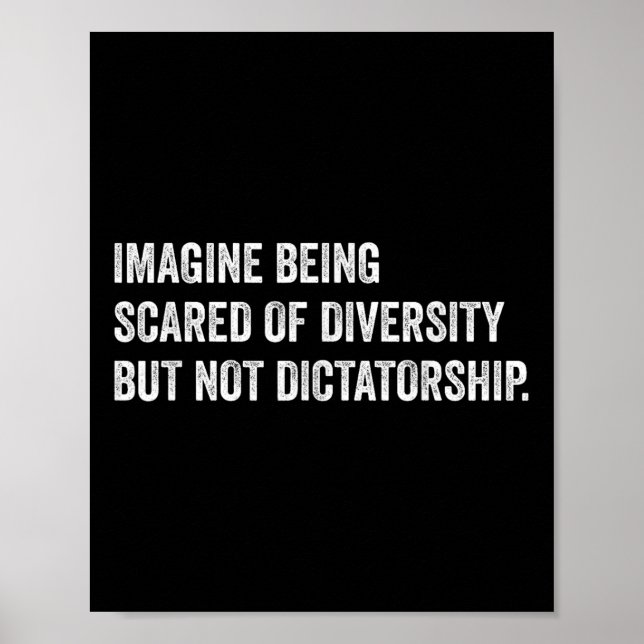 Affiche Imaginez Qu'On Craigne La Diversité Mais Pas Le Di (Devant)