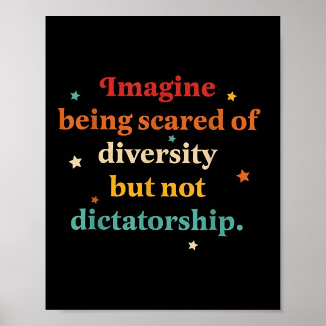 Affiche Imaginez Qu'On Craigne La Diversité Mais Pas Le Di (Devant)