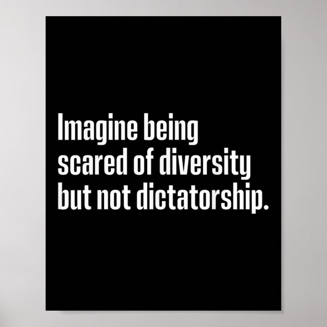 Affiche Imaginez Qu'On Craigne La Diversité Mais Pas Le Di (Devant)