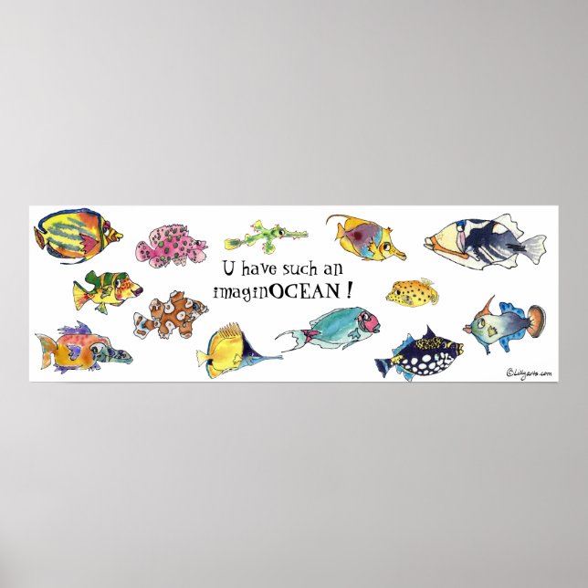 Affiche ImaginOCEAN Cartoon Poisson Art (Devant)