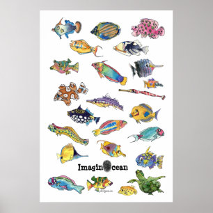 Affiche ImaginOcean Cartoon Poisson Art