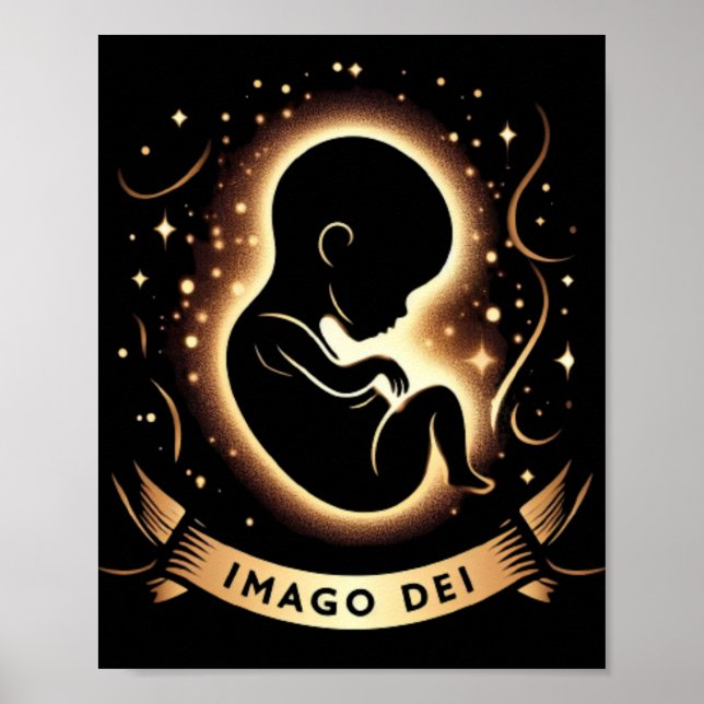 Affiche Imago Dei Image de Dieu Baby in Womb Black (Devant)