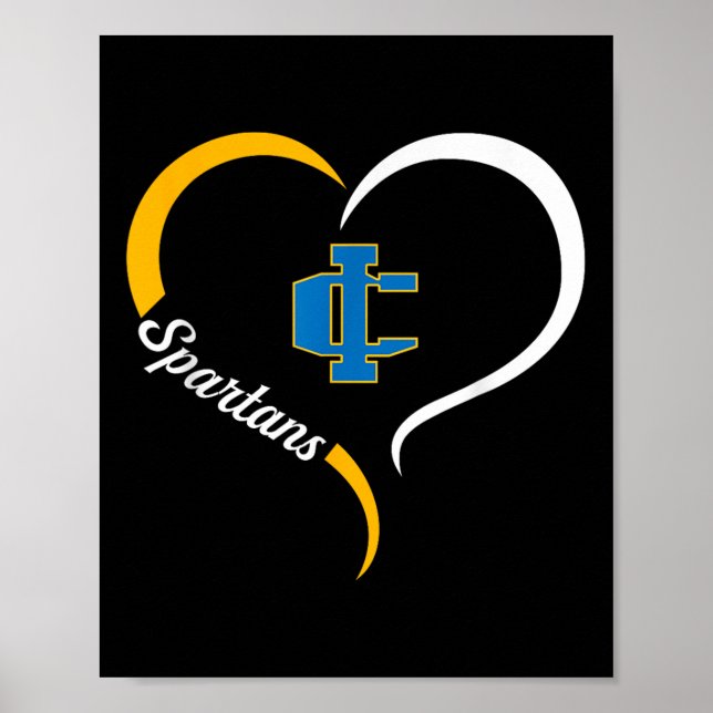 Affiche Imlay City Spartans Logo Demi-Coeur Slogan Hs (Devant)